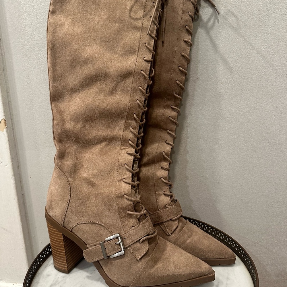 Charles by Charles David lace up suede boots - Picture 3 of 9